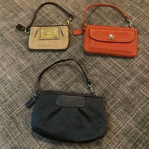 Three coach clutch/change purse